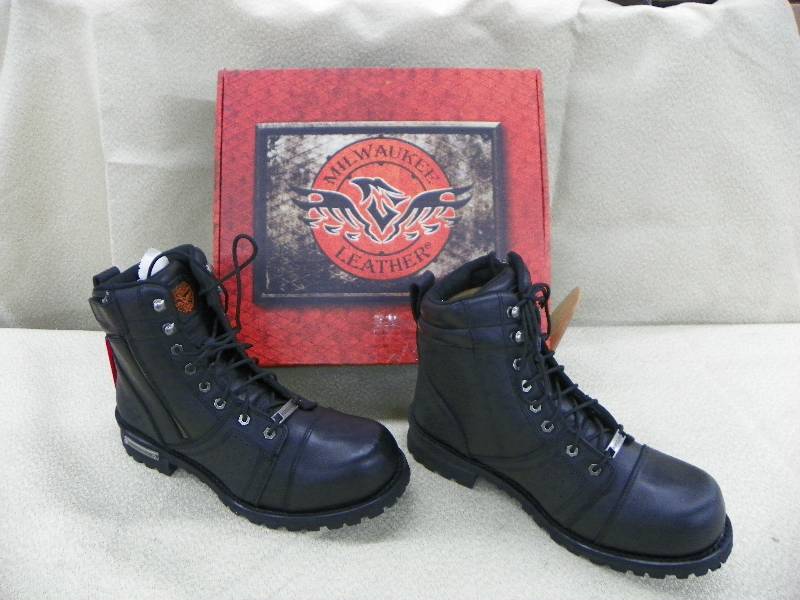 lot 482 image: Milwaukee Leather Boots, size 12, black