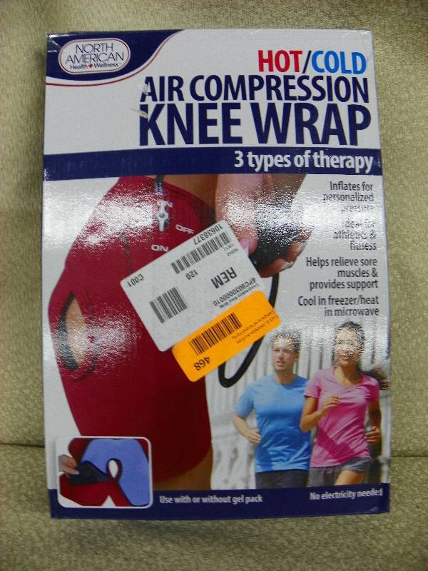 lot 468 image: North American HotCold Air Compression Knee Wrap