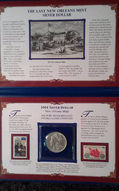 1904 Morgan Silver Dollar, New Orleans Mint, 90% Silver