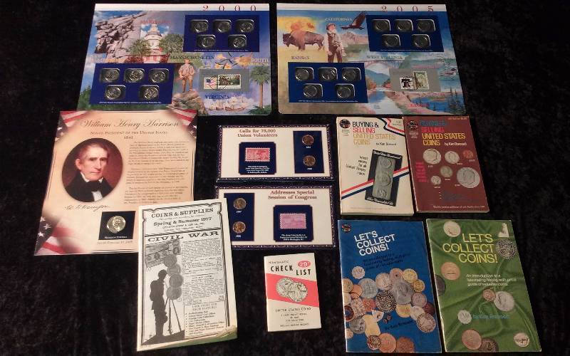 Lot - Misc Coin Books, Misc Pages from Collector Albums, $6 Face Value