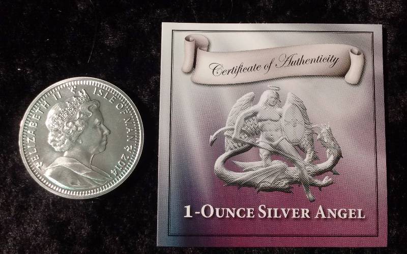 1-Ounce Silver Angel Token, .999 Silver, COA Included
