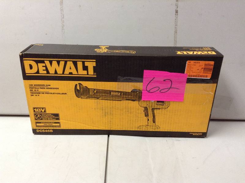 lot 62 image: DeWALT 18v Heavy Duty Adhesive Gun DC546 never used