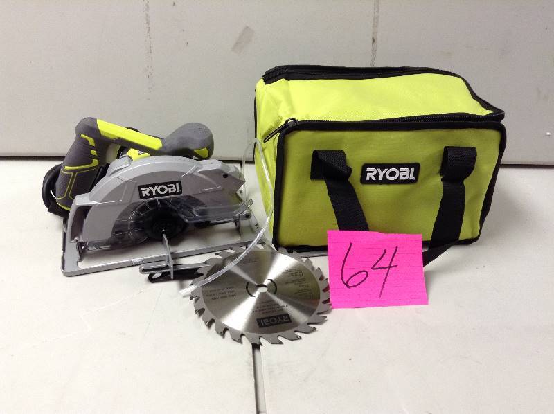 lot 64 image: Ryobi 7 14 Circular Saw with Laser never used