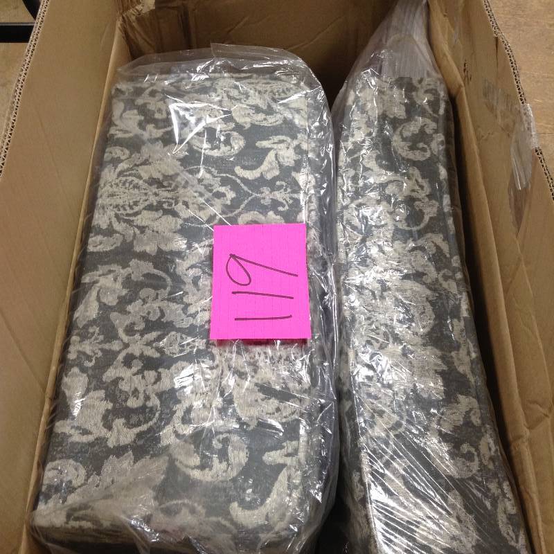 lot 119 image: Linon Home Dcor CoCo Accent Chair Gray Damask never used