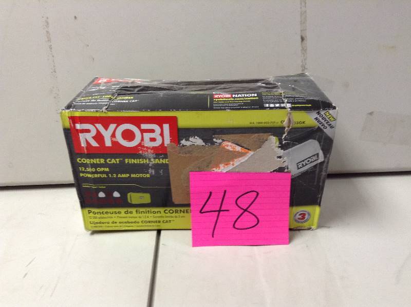 lot 48 image: Ryobi Corner Cat Finish Sander never used