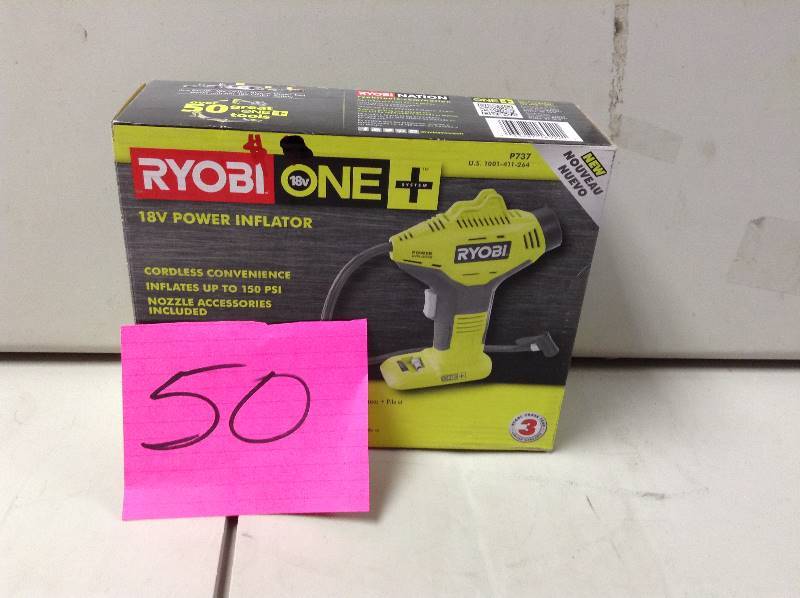 lot 50 image: Ryobi One 18V Power Inflator