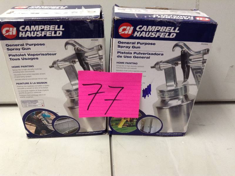 lot 77 image: Lot of 2 CH General Purpose Spray gun used
