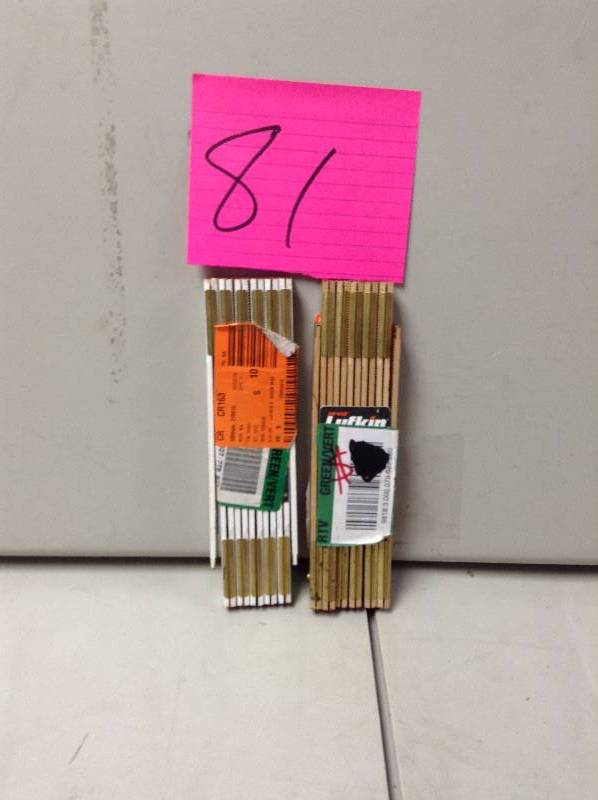 lot 81 image: Lot of 2 Wood Rule Brick Mansory