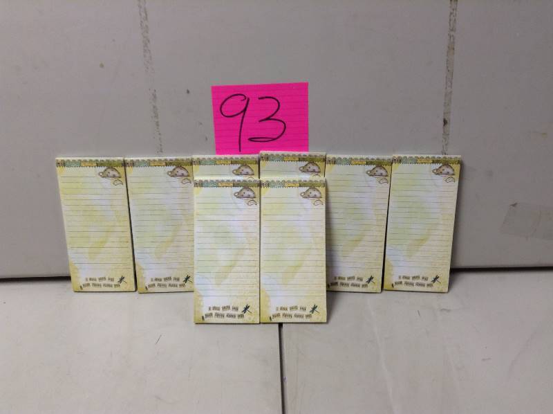 lot 93 image: Lot of 8 Magnet notelist pads News