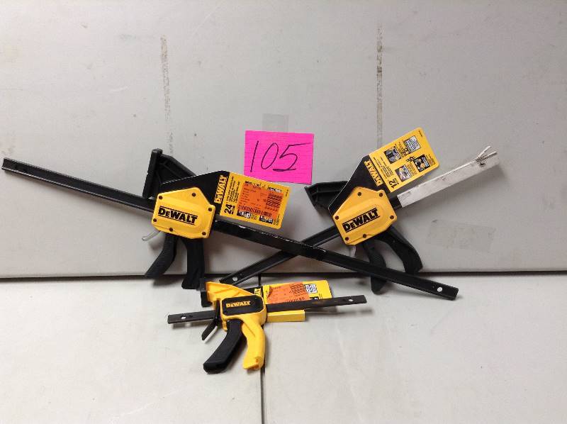 lot 105 image: Lot of assorted Dewalt Trigger Clamps