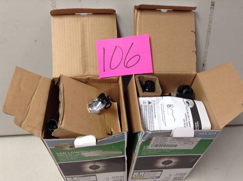 lot 106 image: Lot of 2 Hampton Bay LED Low Voltage Pathway Light Never used