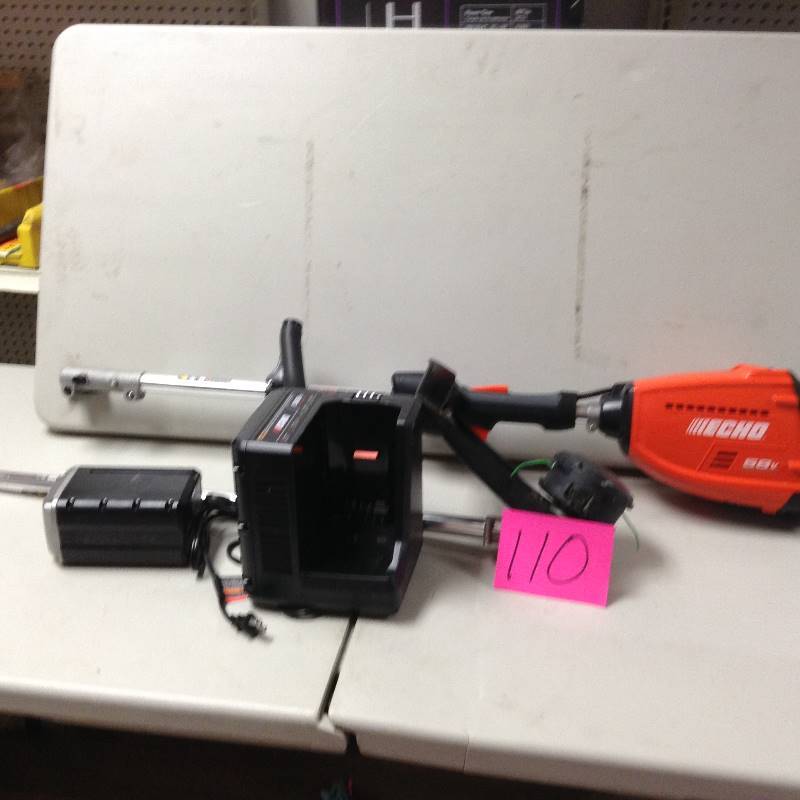 lot 110 image: Echo 58-Volt Lithium-Ion Brushless Cordless String Trimmer CST-58V4AH in very good condition