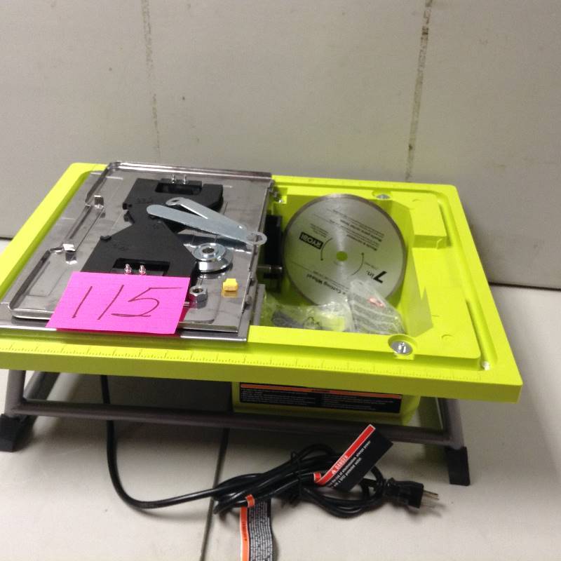 lot 115 image: Ryobi 7 in. Tabletop Tile Saw