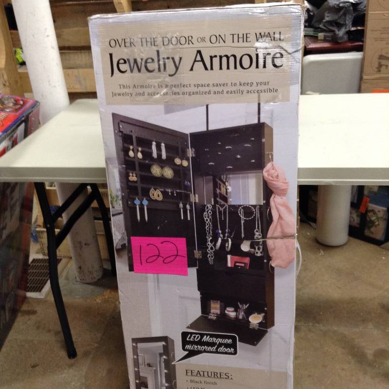 lot 122 image: Over the Door  Jewelry Armoire Never Used