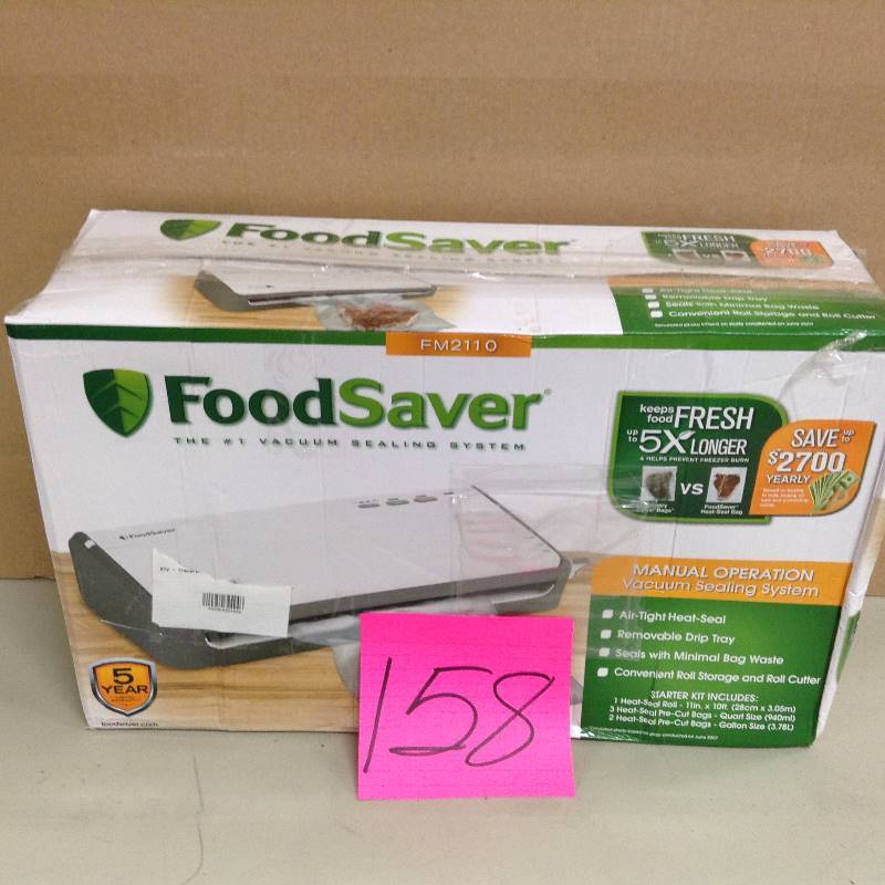 lot 158 image: Foodsaver FM2110 vacuum sealing System