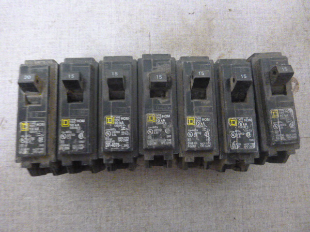 7 Square D Breakers