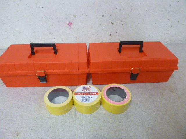 2 Plastic Toolboxes