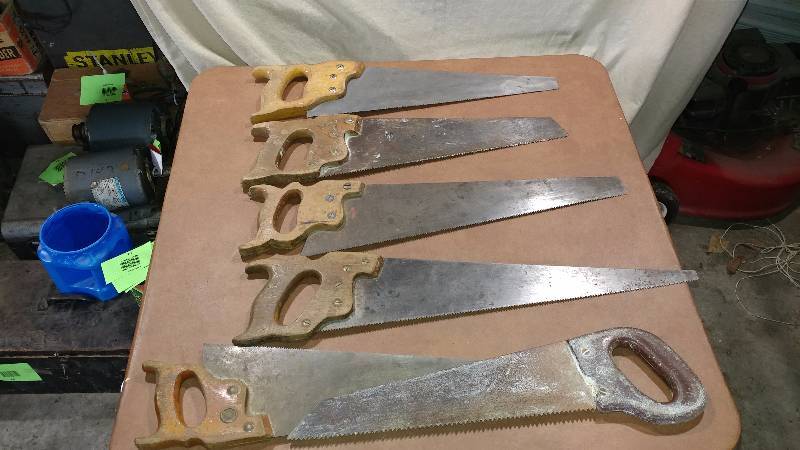 lot 53 image: Lot of Hand Saws, 6 in total