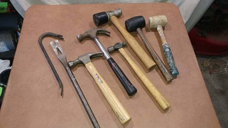 lot 70 image: Mallets, Hammers, and Prybars