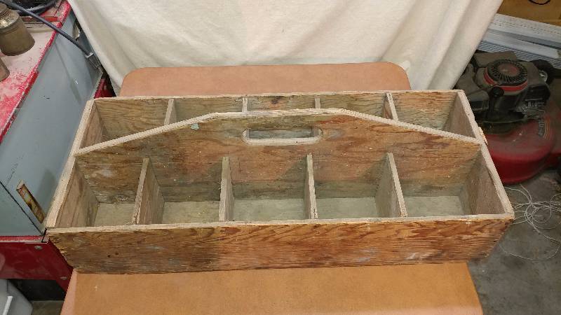 lot 90 image: Homemade Tool Caddy with Compartments