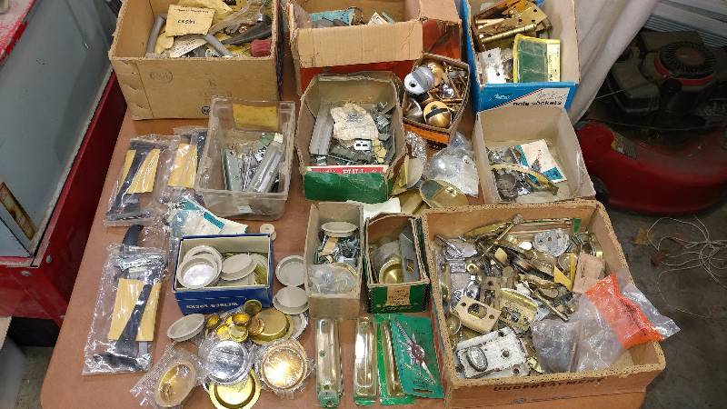 lot 129 image: Hinges, Cabinet and Door Hardware. And misc.