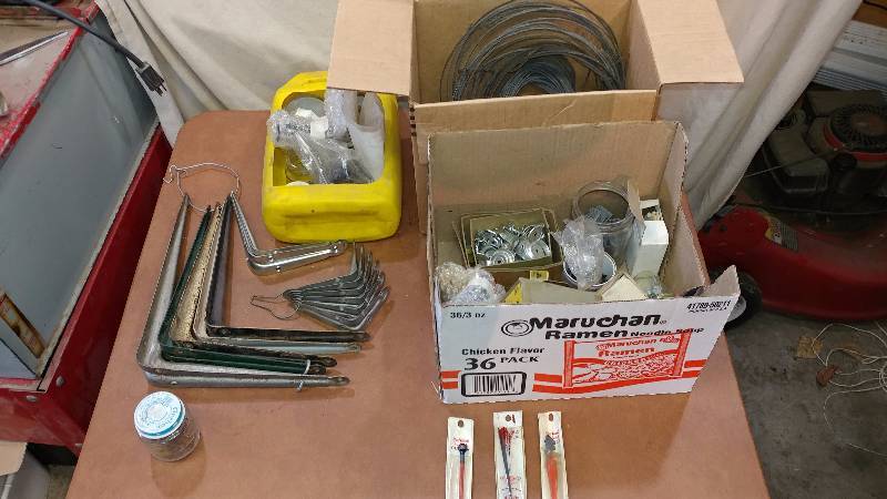 lot 143 image: Glass Cutters, Brackets, and Misc. Hardware