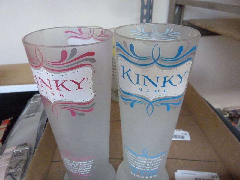 lot 547 image: Kinky Liquor Bottle GlassesVases