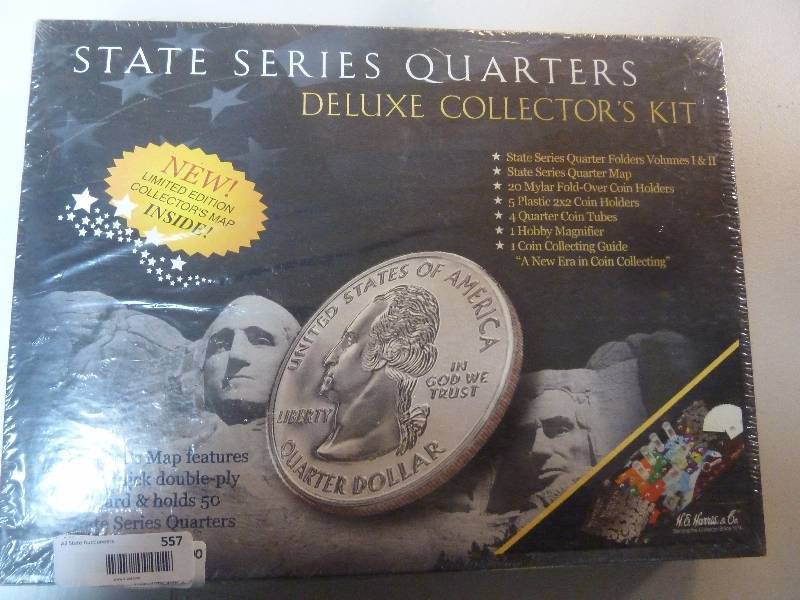 lot 557 image: Brand New 50 States Quarters Deluxe Collectors Kit