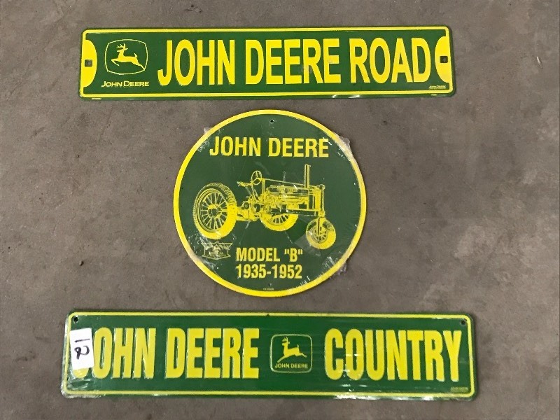 lot 12 image: John Deere Signs