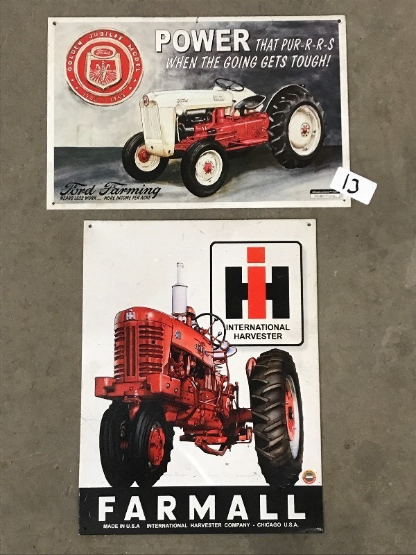 lot 13 image: Tractor Signs