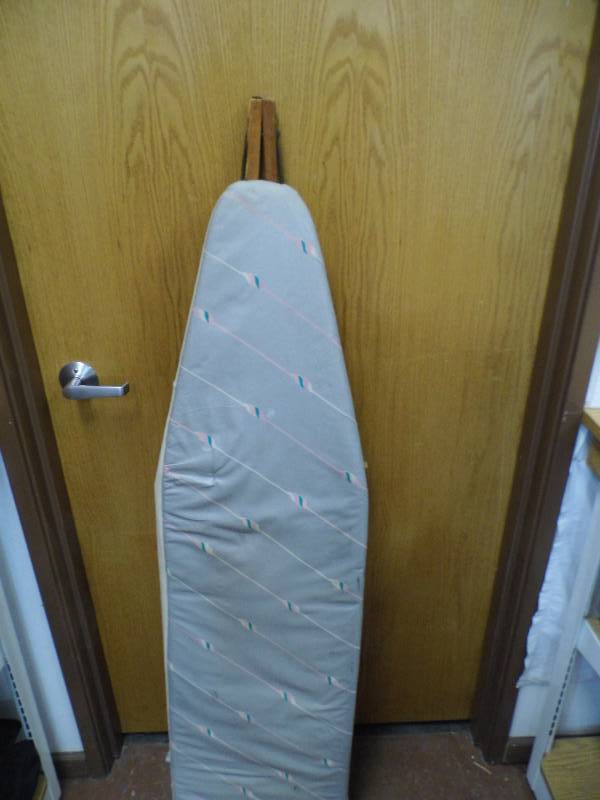 lot 28 image: Antique Ironing Board W Folding Chair