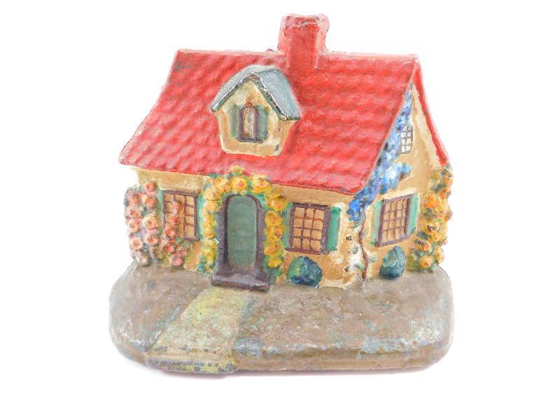Vintage Cast Iron Cottage Door Stop