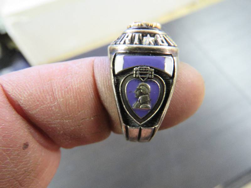 Korean War Purple Heart Ring