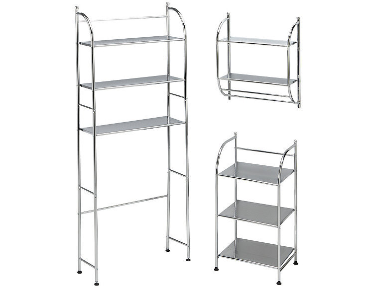lot 33 image: Alcove 3-Pc. Steel Bath Furniture Set