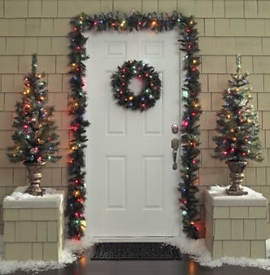 lot 41 image: Alcove Holiday Door Decor Kit - Multi-Colored Lights