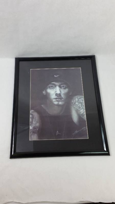 lot 8 image: Framed Print of Eminem - 17 x 21