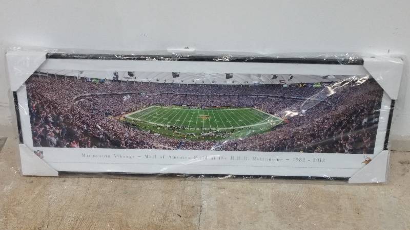 lot 13 image: Minnesota Vikings - Metrodome 1982- 2013  Framed Print - 40 x 13.75