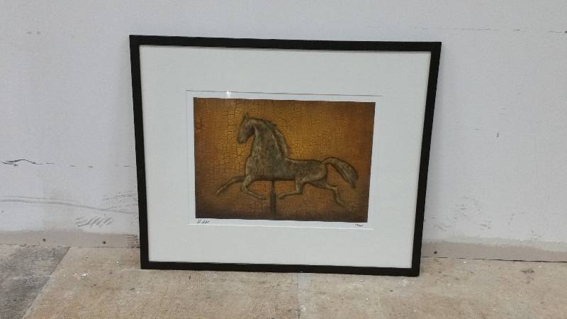 lot 15 image: St John - Horse V - Giclee Signed & Framed Print - 28 x 23