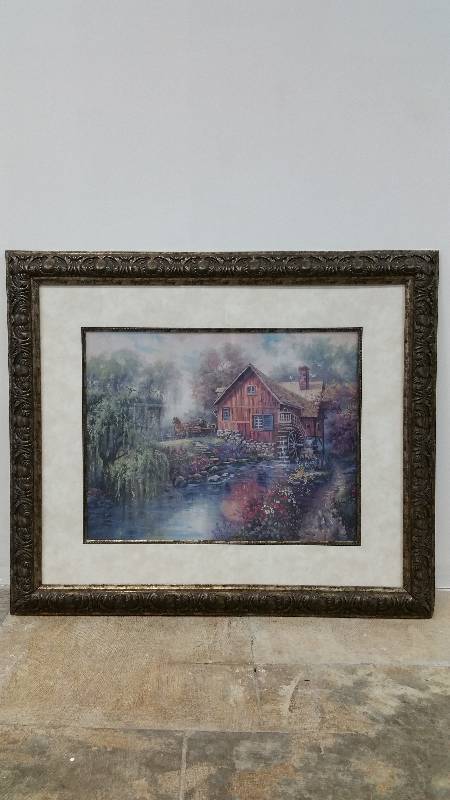 lot 21 image: Willow Creek Mill - Art Print by Carl Valente - 42 x 36