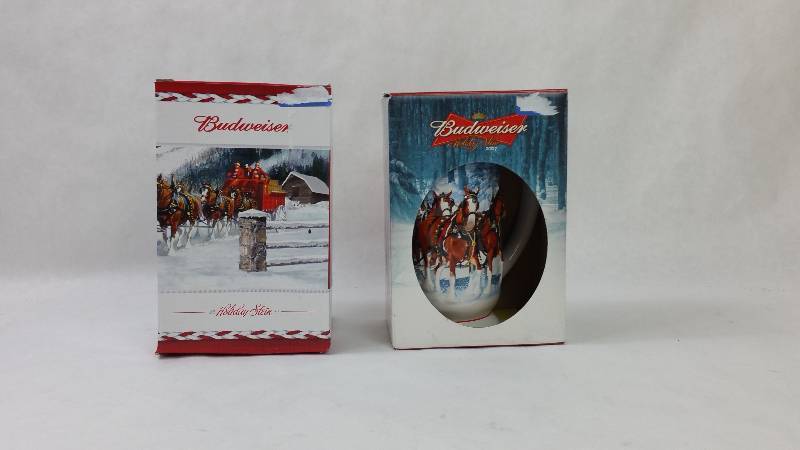 lot 54 image: 2007 Budweiser & 2010 Budweiser Holiday Stein