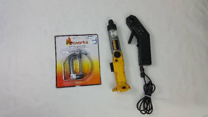 lot 80 image: Dewalt Cordless Screwdriver, Fluke DCAC Current Probe & MAAP Gas Canister Holder