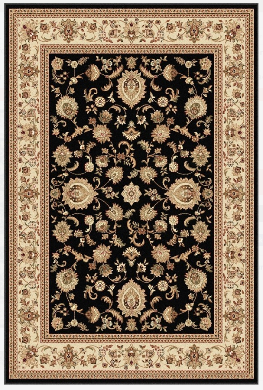 lot 74 image: Tayse Sensation Black Rectangular Indoor Woven Area Rug