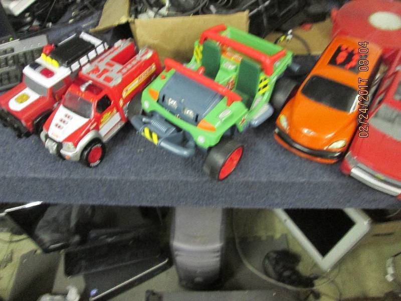 lot of trucks and cars ...