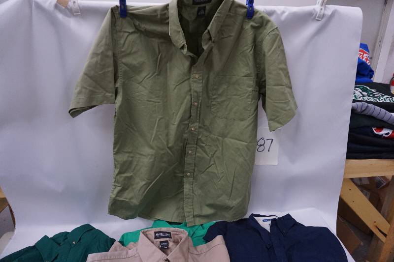Full Button Down Mens Cotton Twill Dress Shirts