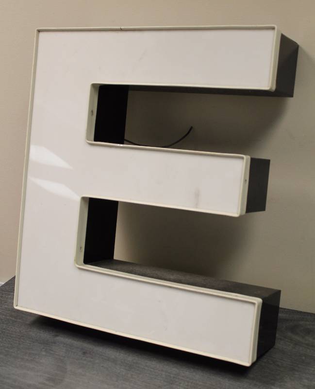 White Letter E