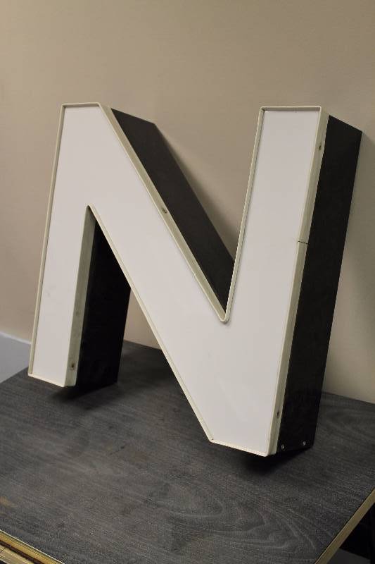 White Letter N