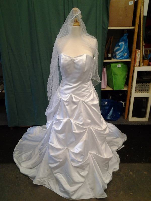 Davids Bridal - Size 8 - With Dotted Tulle Veil ($250)