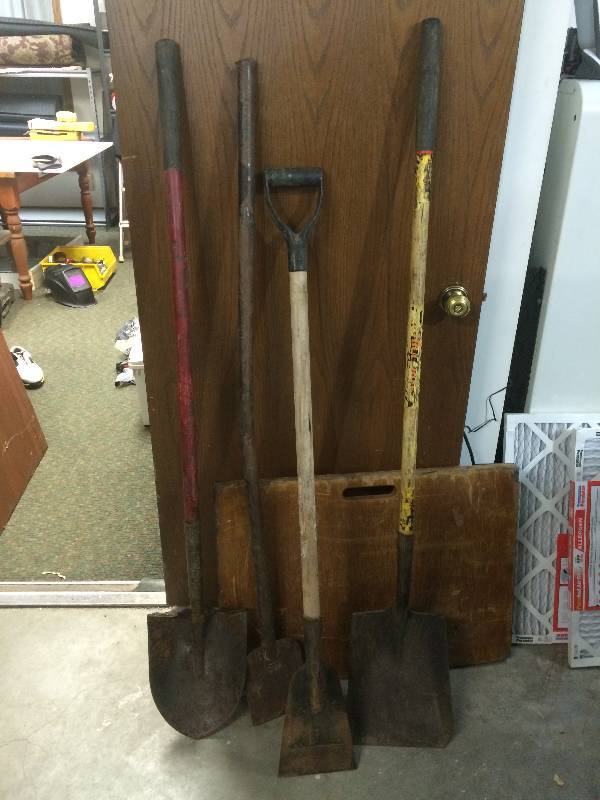lot 99 image: Shovels and Scrapers