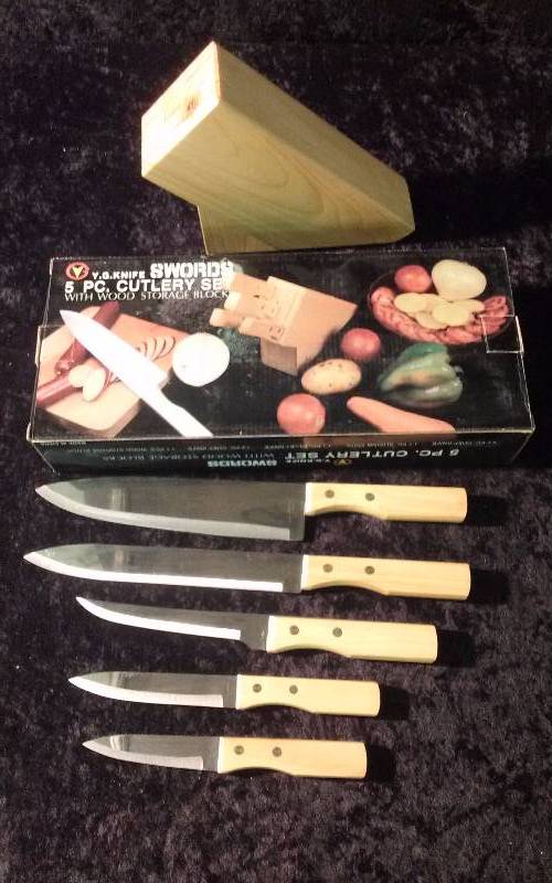 NIB 5pc Cutlery Set by YG Knife