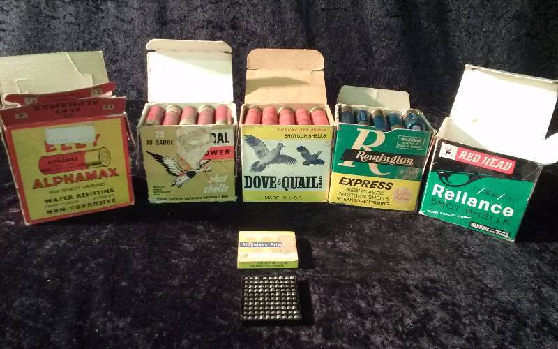 Lot  Misc Vintage 16g Shells & Boxes